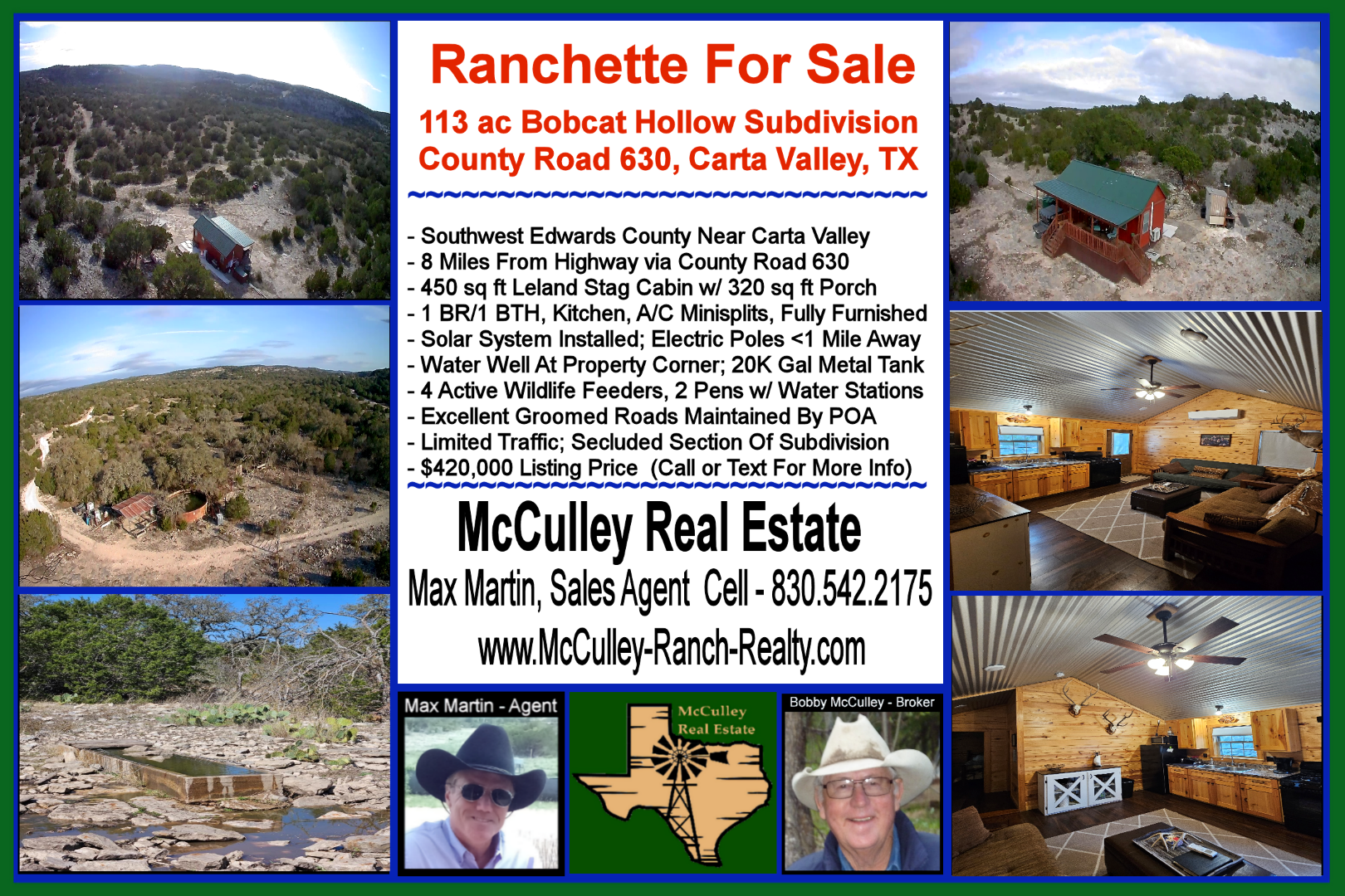 Bobcat Hollow Subdivision 113 Acres at Carta Valley 